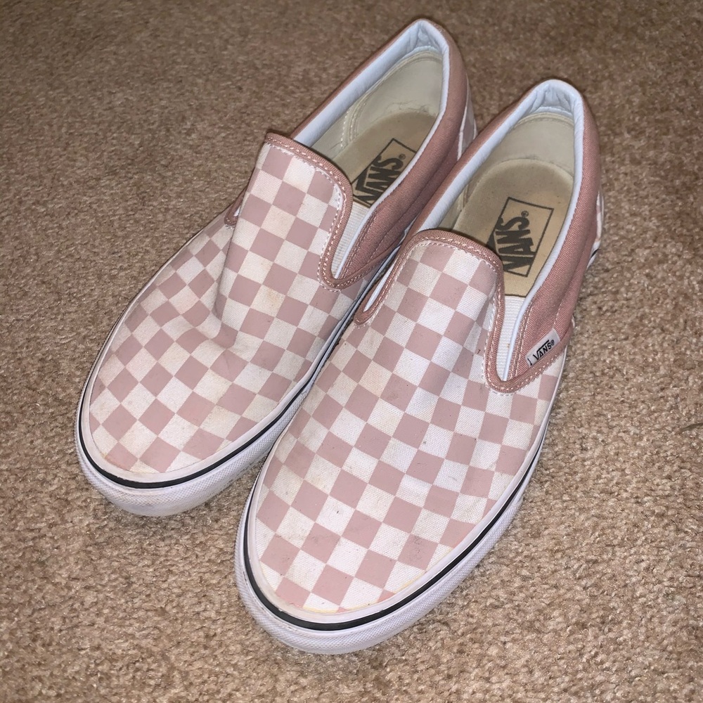 Pink checkered vans